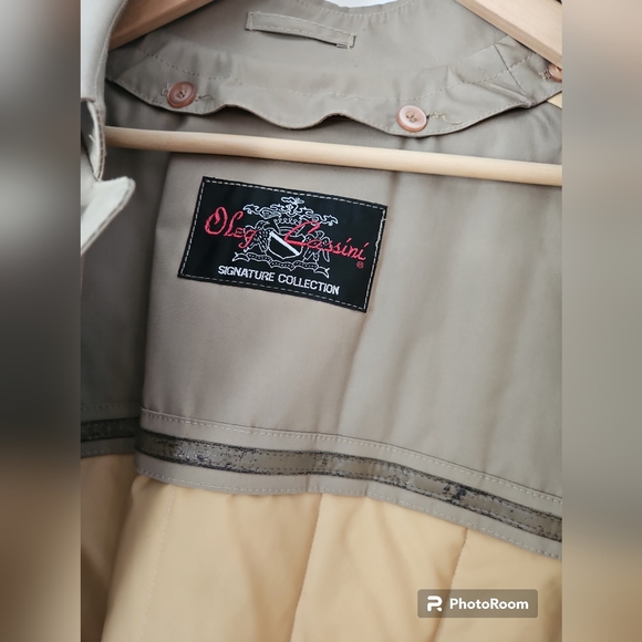 Oleg Cassini Signature Collection Vintage 80s Trench Coat. Size 42L, Tan. - Picture 12 of 12